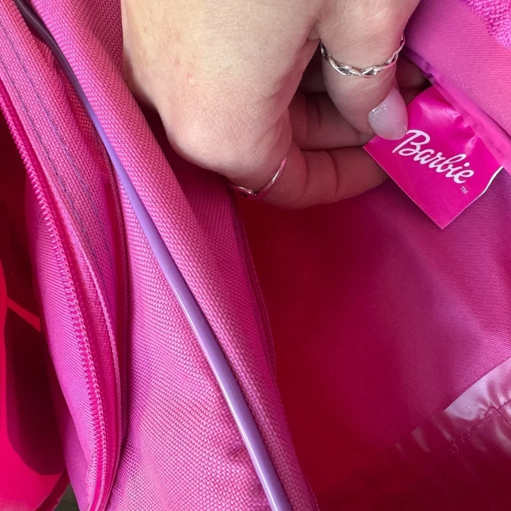 Vintage 2002 Barbie Pink Rainbow Heart Backpack | Y2K Barbie Licensed Book Bag